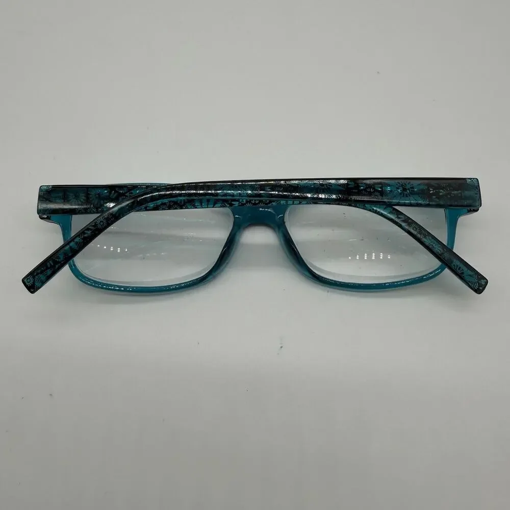 Foster Grant Pearla Teal Women’s Reading Glasses +3.25 53-16-144 Floral Frames